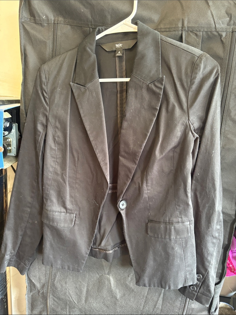 Mossimo Supply Co. Black Single-Button Notch Lapel Blazer